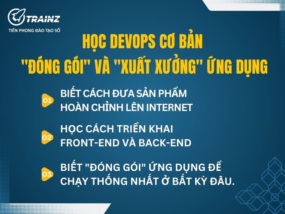 "Đóng gói" và "Xuất xưởng" học DevOps cơ bản