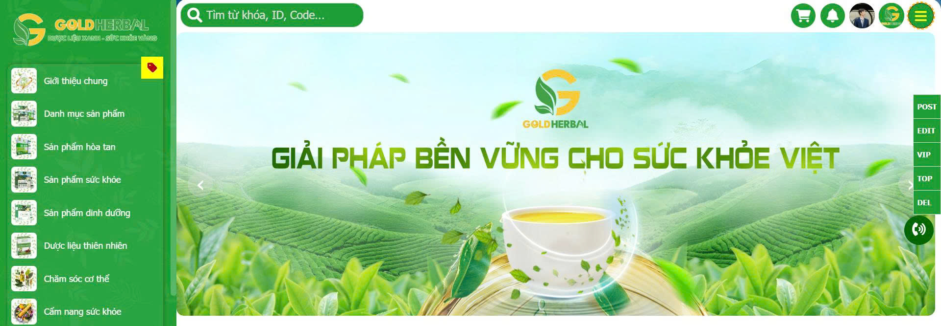 Dự án Tinhhoasuckhoe.vn của Gold Herbal