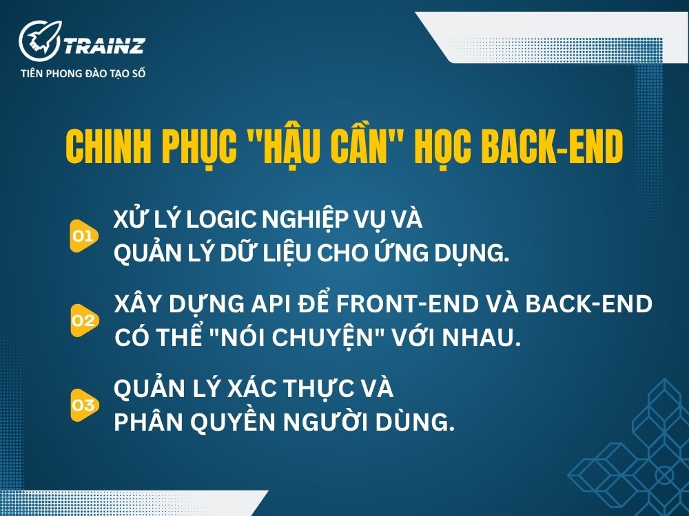 Chinh phục "Hậu Cần" học back-end