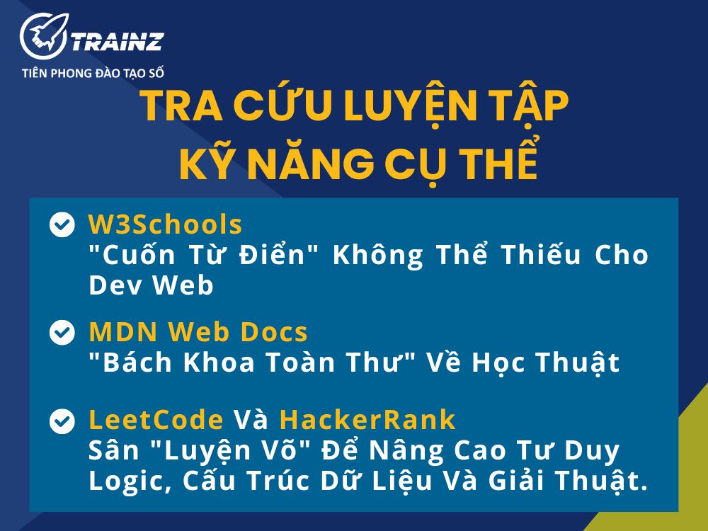 Tra cứu, luyện tập kỹ năng cụ thể